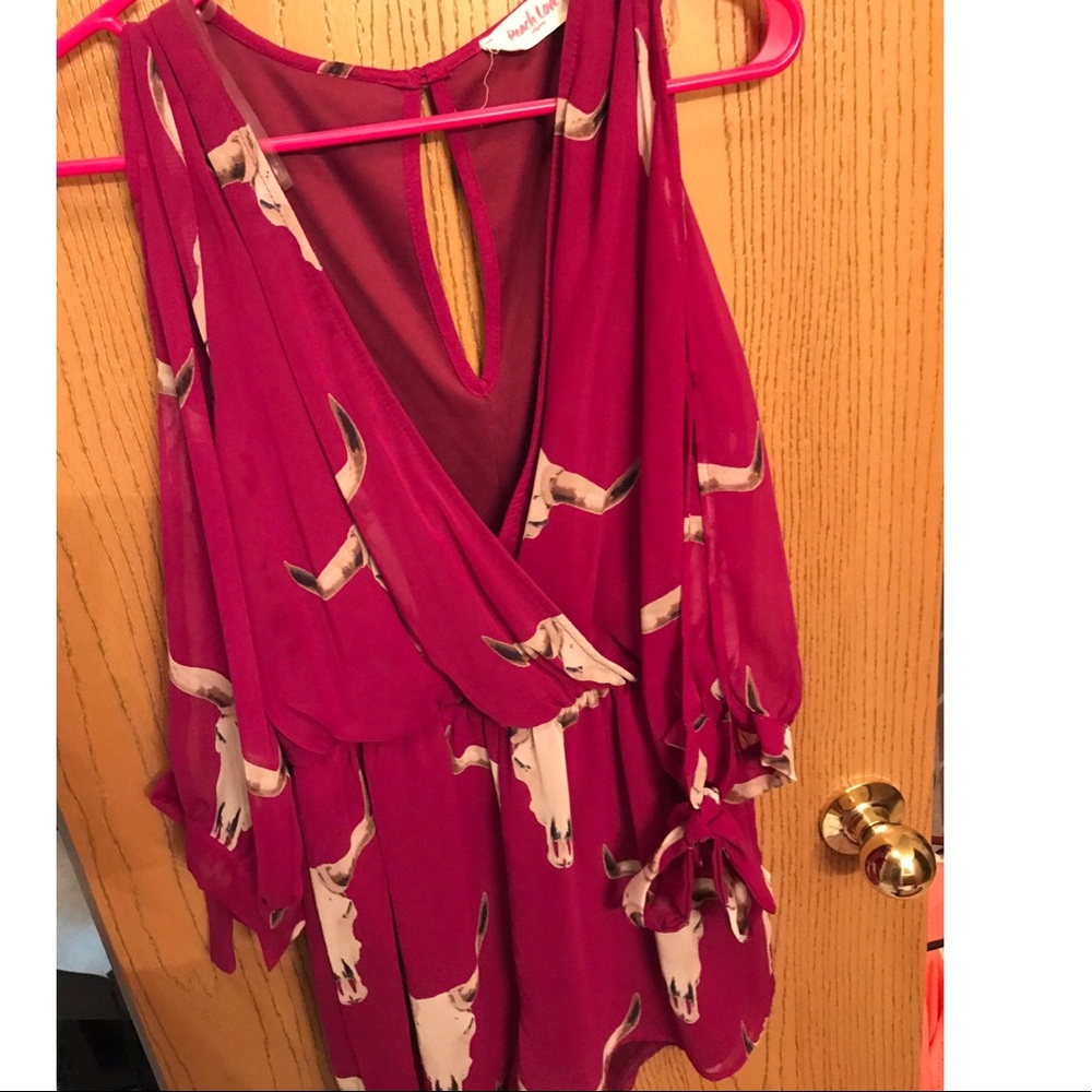 Purple Cow Head Romper